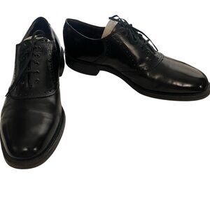 Men’s Vintage Stetson Classic Black Leather Oxford Dress Shoes 9.5 D/B